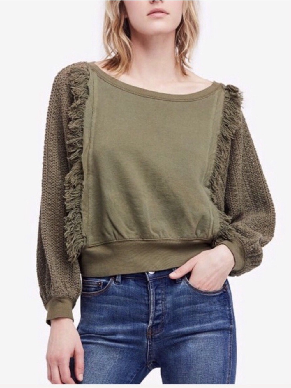 Free People Faff & Fringe Pullover